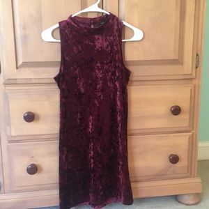 Maroon Velvet Dress
